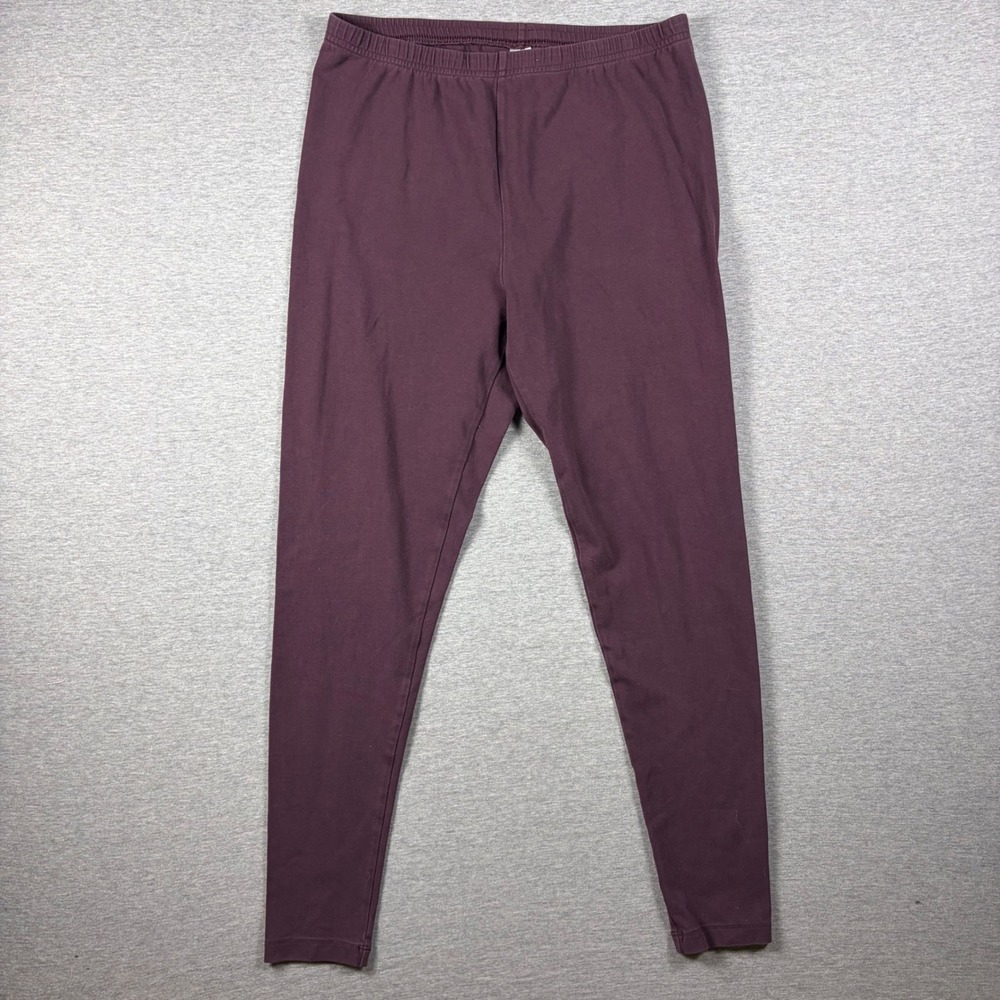 J. Jill Leggings Womens M Purple Pima Ankle Leggings Cotton Lycra Stretch